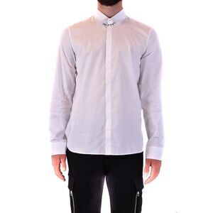 Neil Barrett Lightning Bolt Collar Shirt Men white Shirts